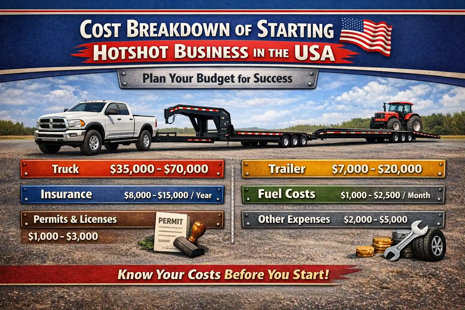Cost Breakdown of Starting a Hotshot Business in the USA