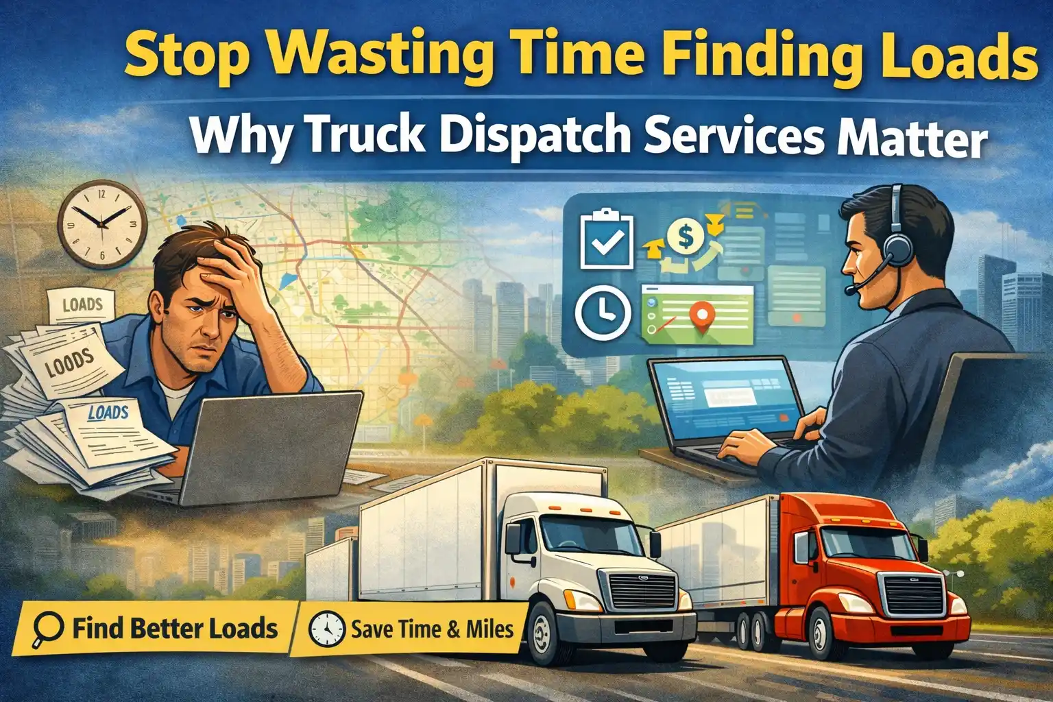 Stop Wasting Time Finding Loads – Why Truck Dispatch Services Matter
