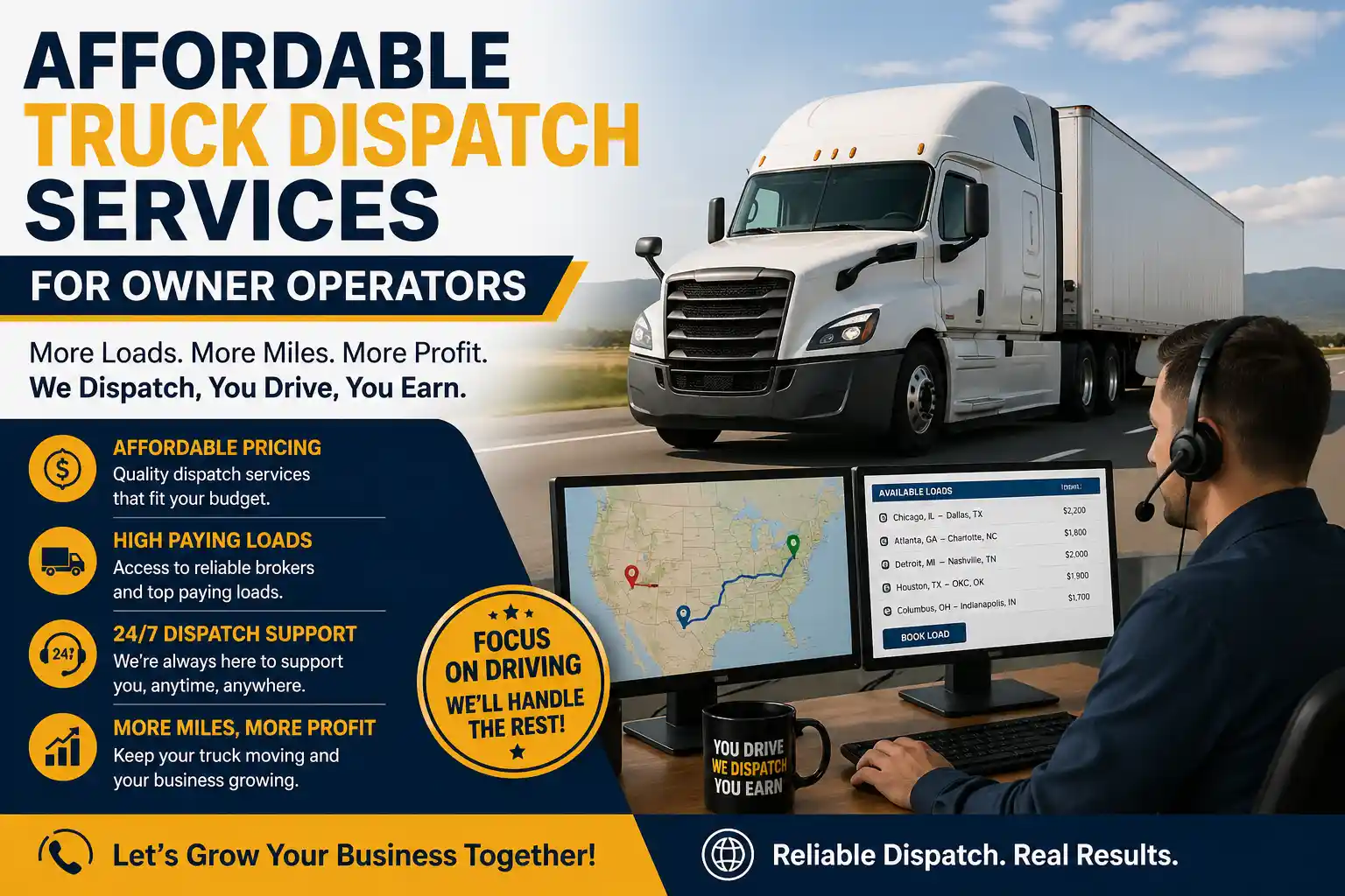 Affordable Truck Dispatch Services for Owner Operators