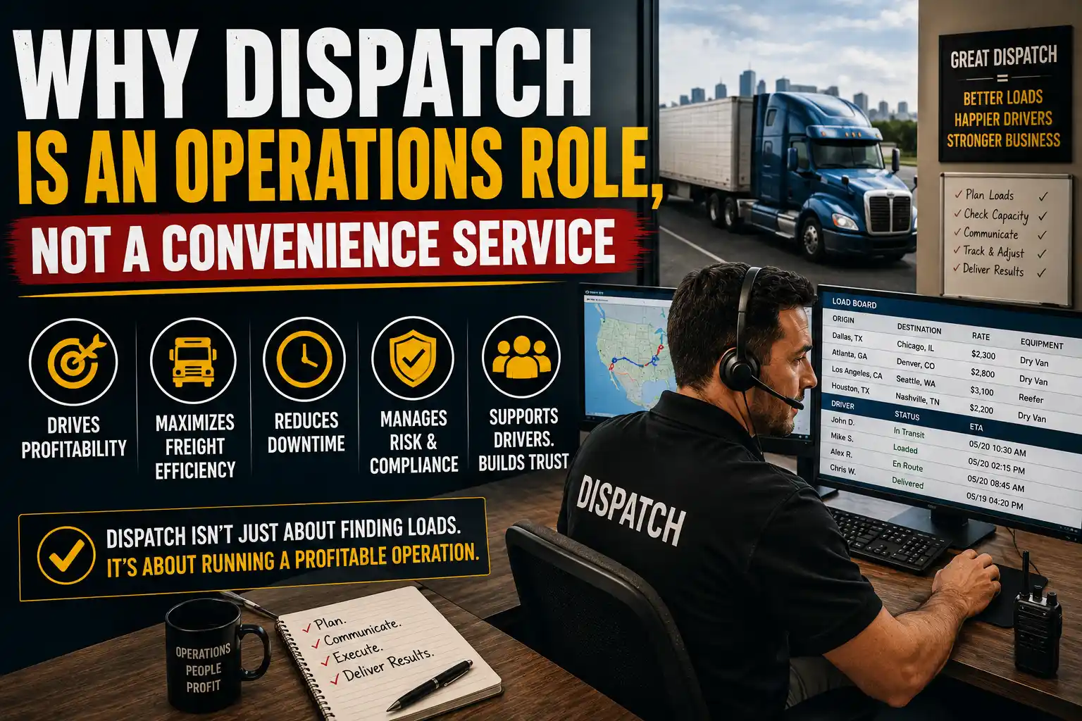 Why Dispatch Is an Operations Role, Not a Convenience Service