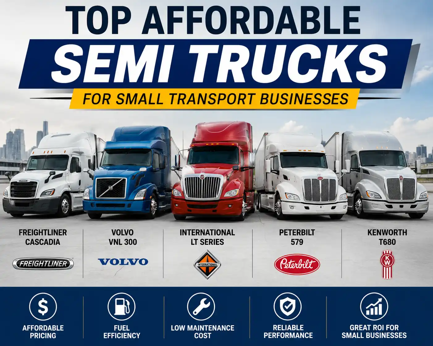 Top Affordable Semi Trucks for Small Transport Businesses