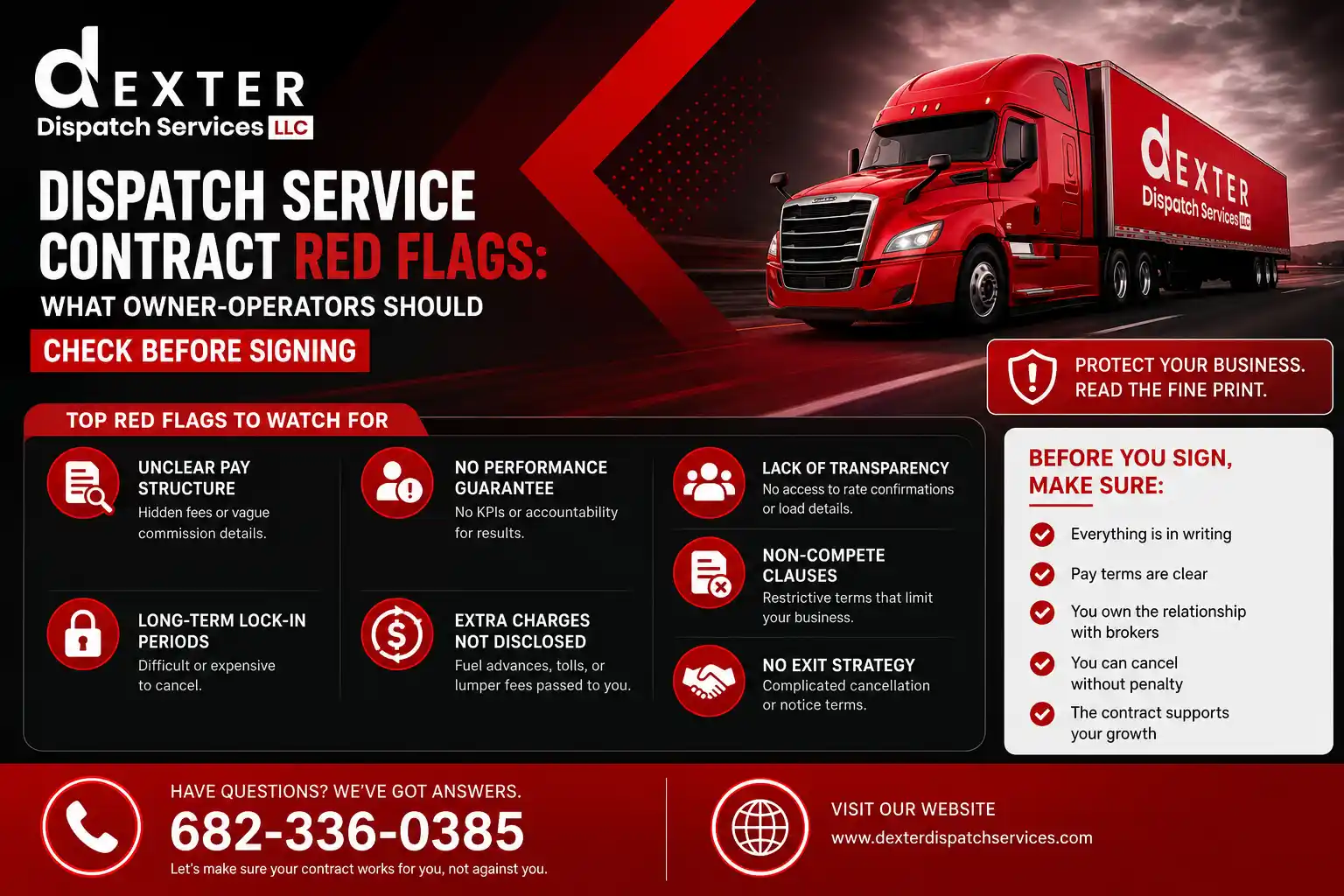 Dispatch Service Contract Red Flags What Owner-Operators Should Check Before Signing