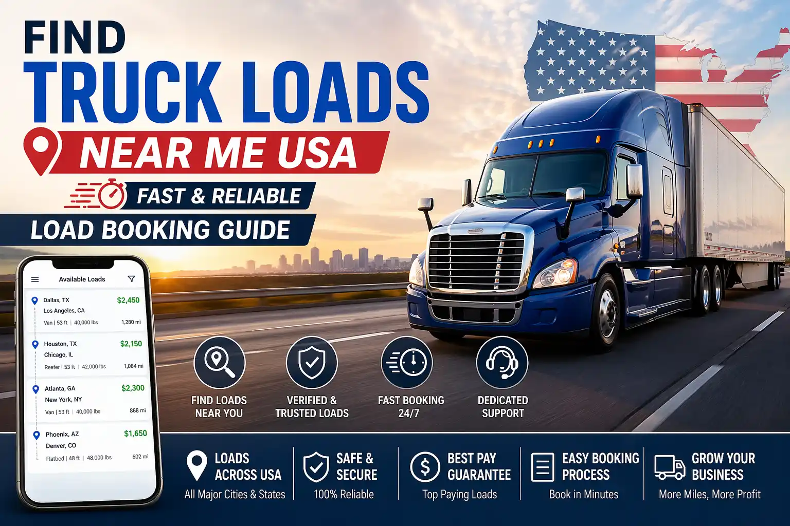 Find Truck Loads Near Me USA Fast & Reliable Load Booking Guide