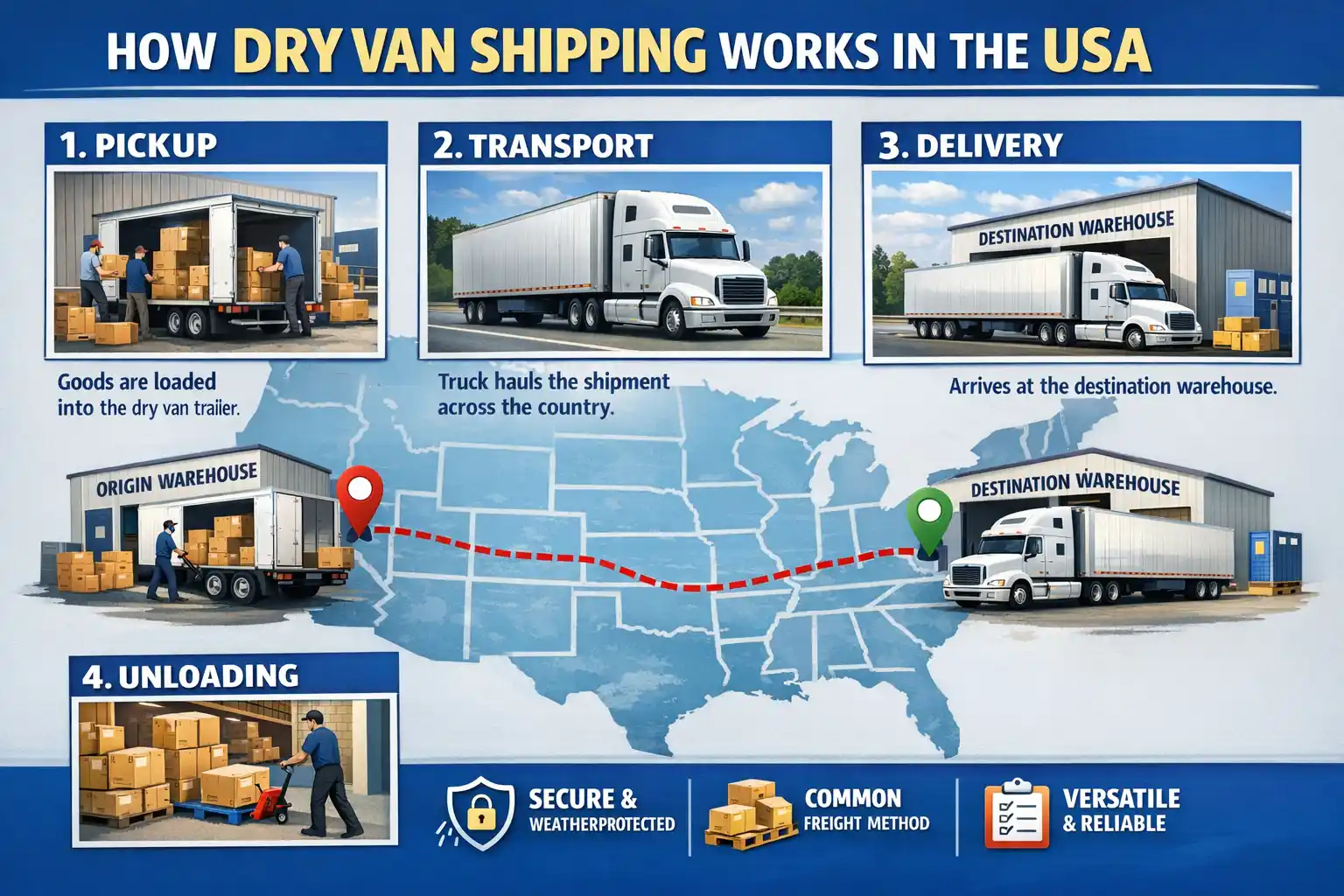 How Dry Van Shipping Works in the USA