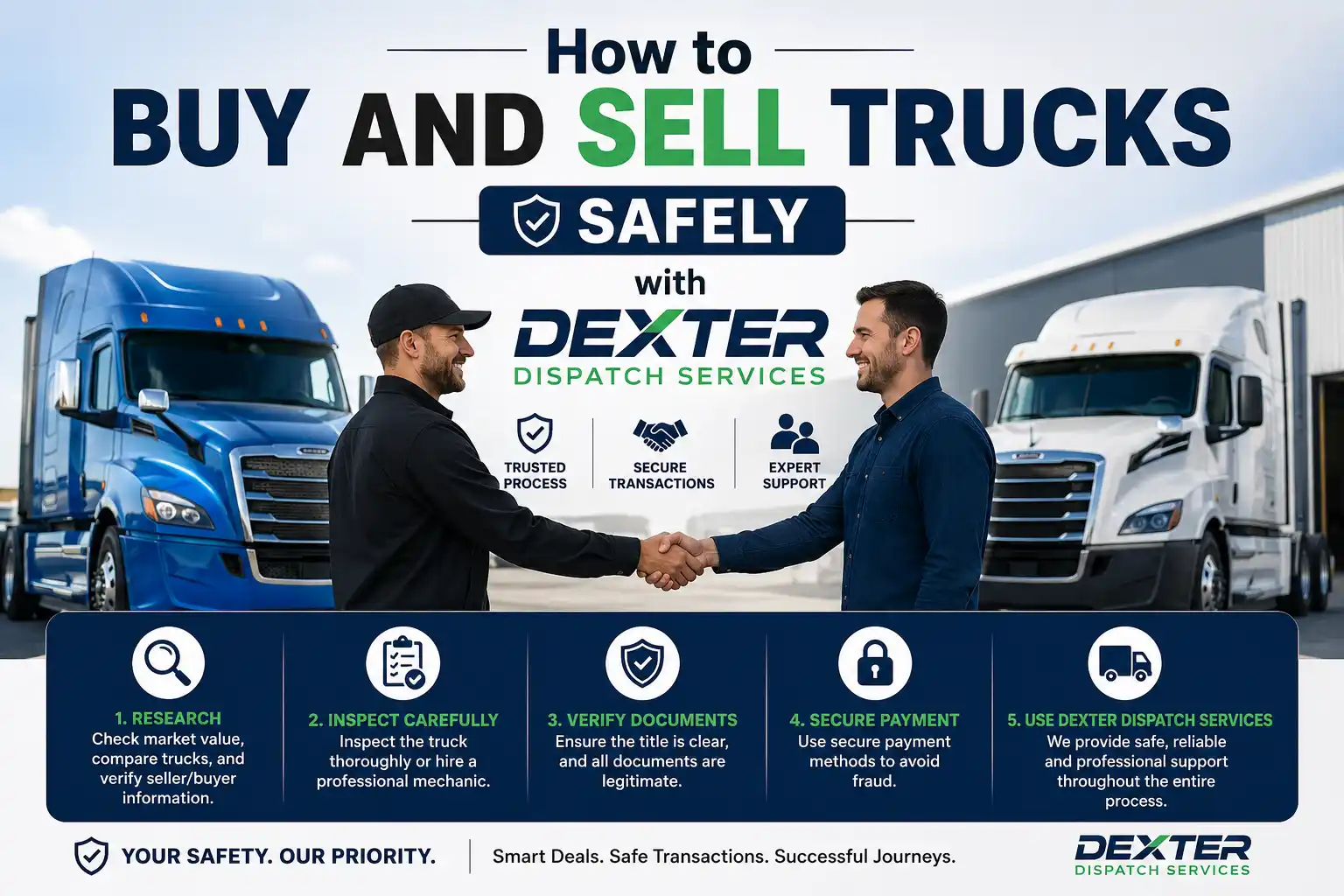 How to Buy and Sell Trucks Safely with Dexter Dispatch Services